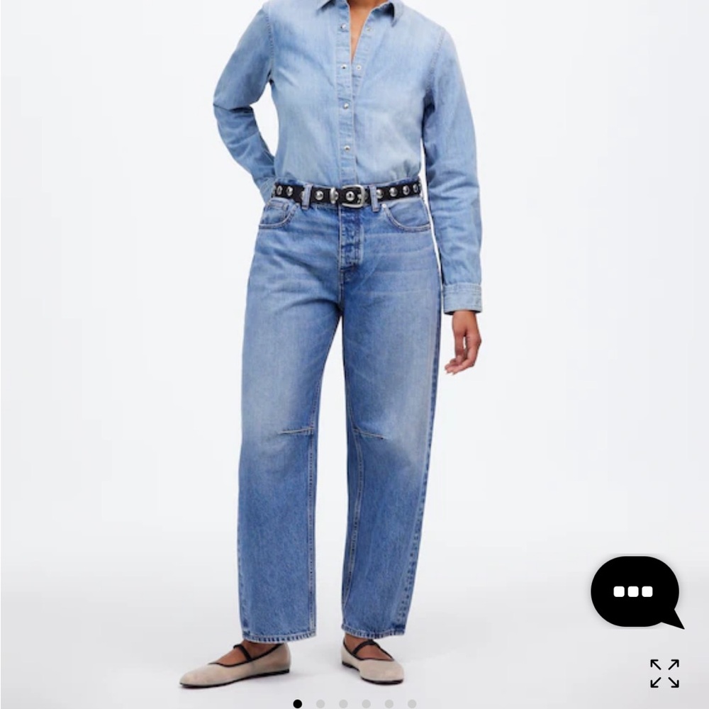 Madewell Curvy Barrel Jeans